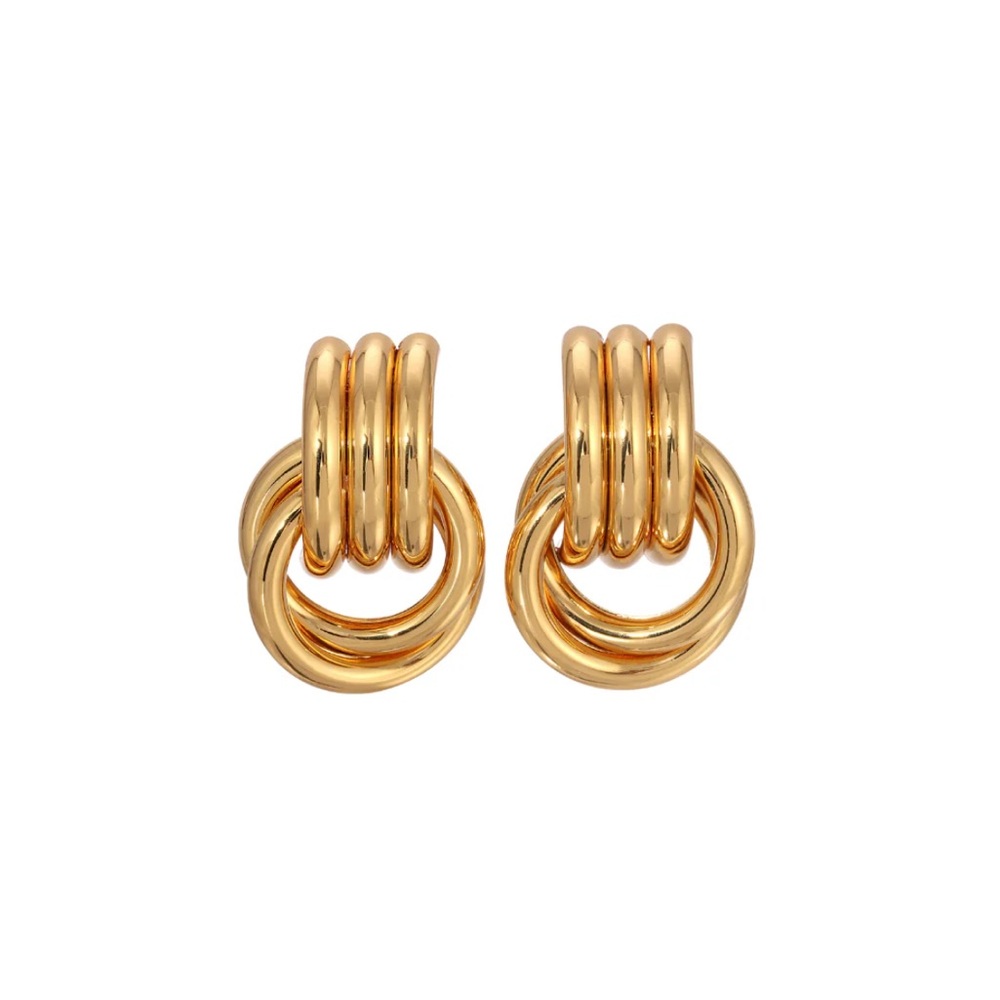 Heaven Mayhem Double Knot Earrings - Gold